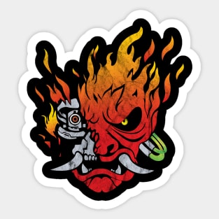 Cyberpunk 2077 - Flaming Samurai Sticker